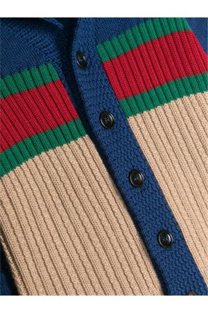 cardigan in lana blu GUCCI KIDS | 738311XKDAG2400